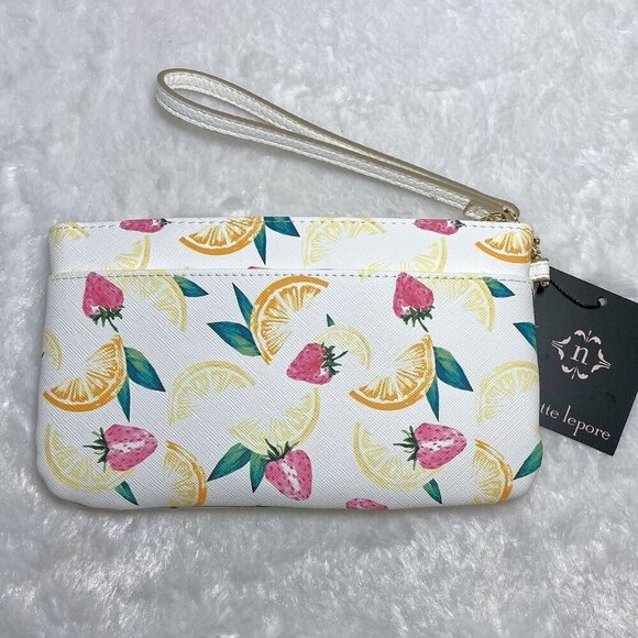 Nanette Lepore Juicy Fruit Print Large Wristlet Wallet ID Phone Case Bag NWT - Picture 8 of 9